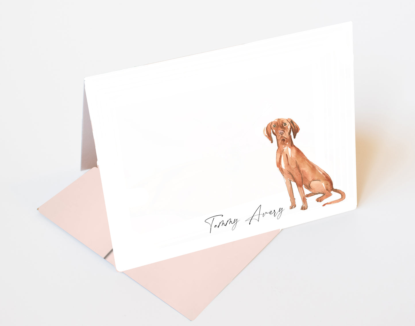 Hungarian Vizsla Folded Note Cards and Stickers