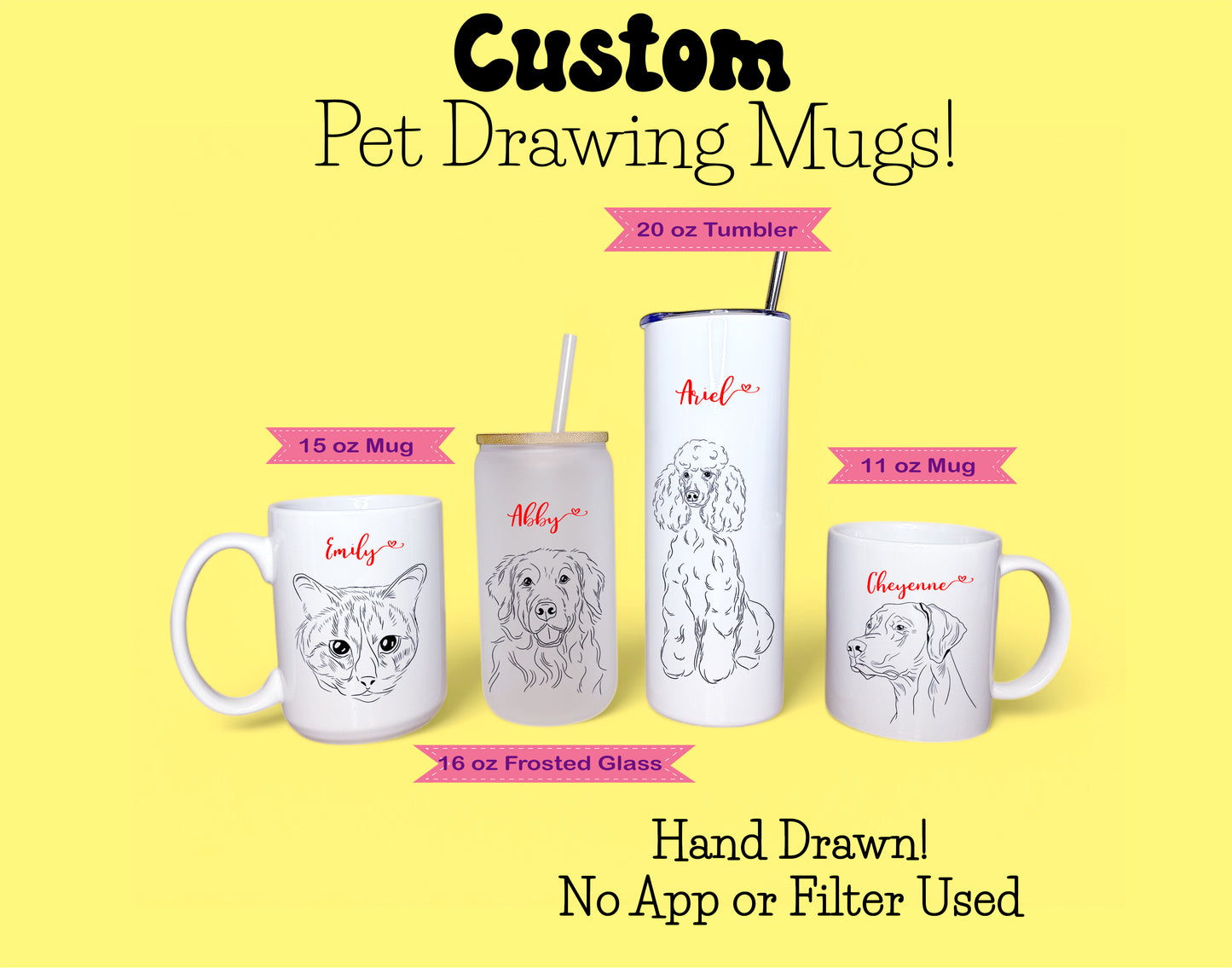 Custom Pet Sketch Mug