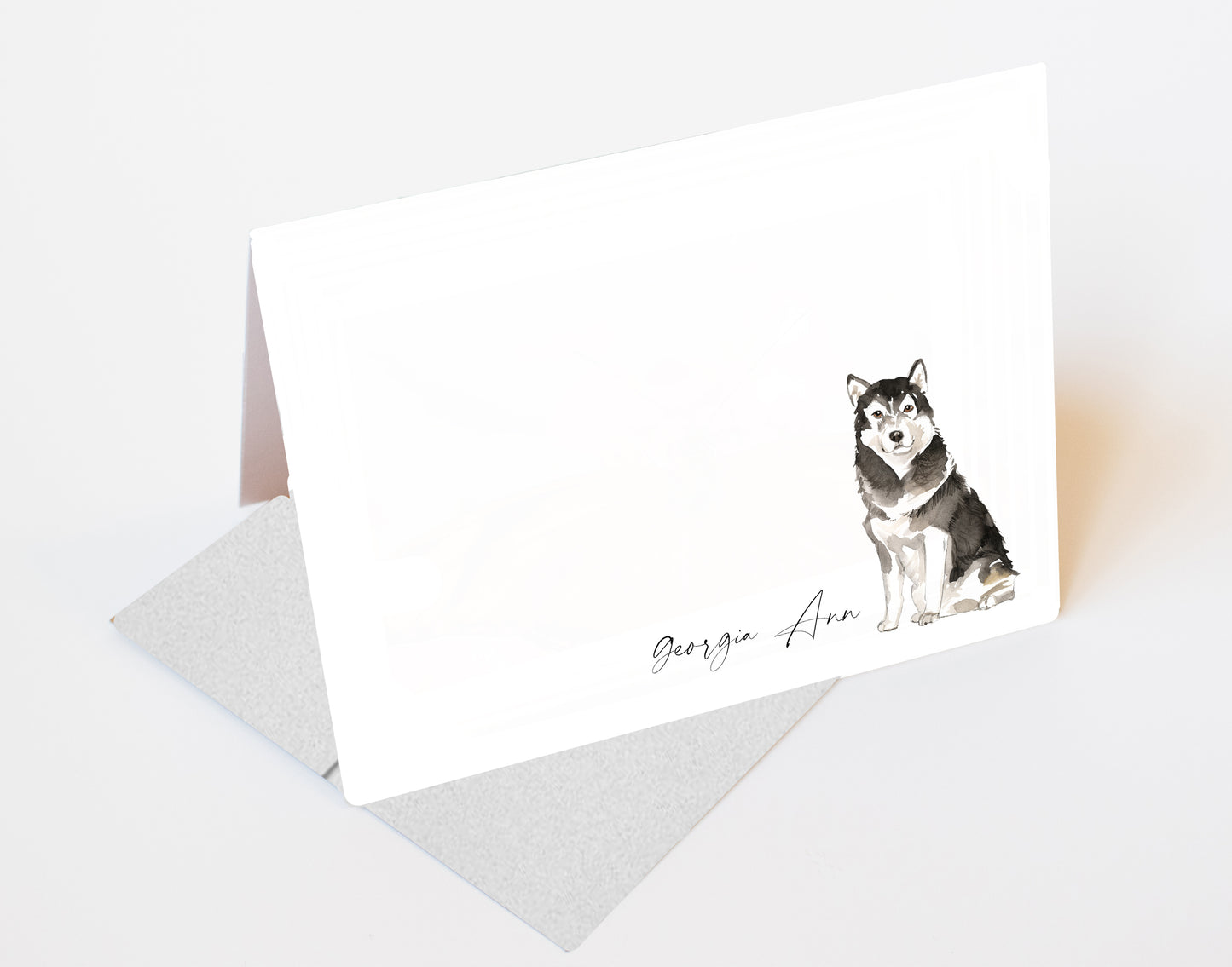 Malamute Folded Note Cards and Stickers