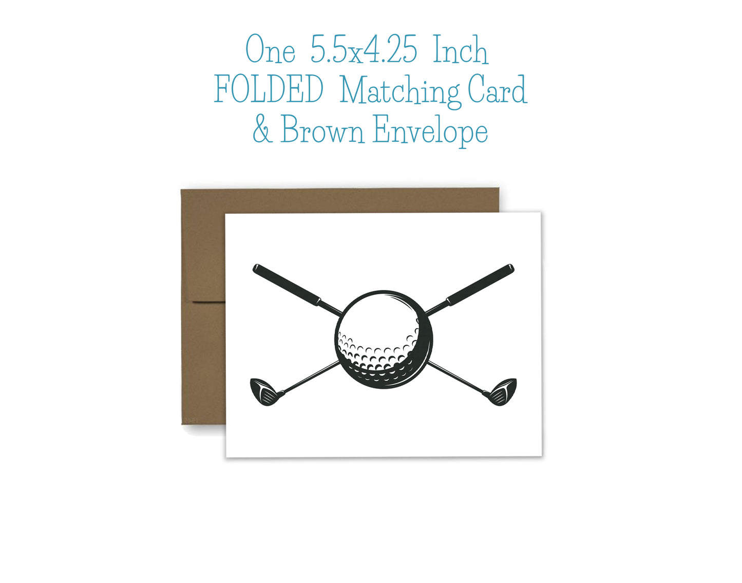 Golf Notepad, Card and Stickers