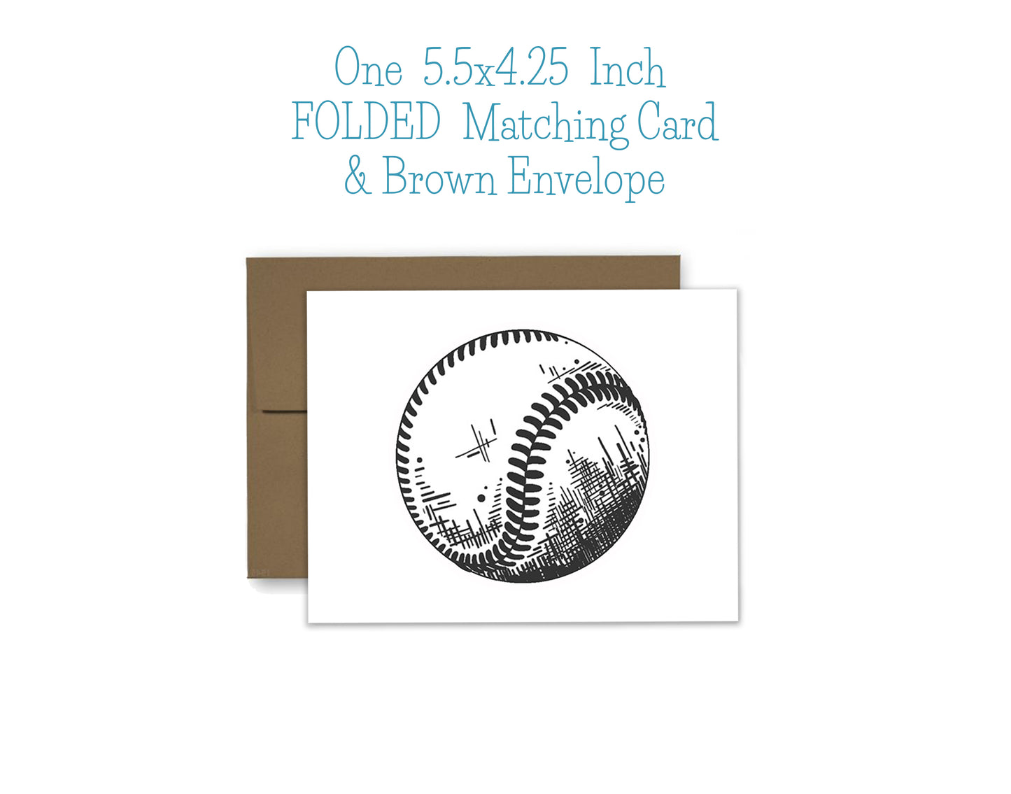 Baseball Notepad, Card and Stickers