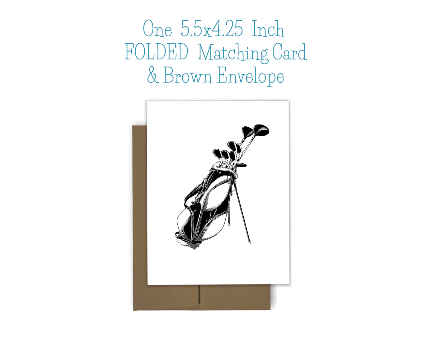 Golf Bag Notepad, Card and Stickers