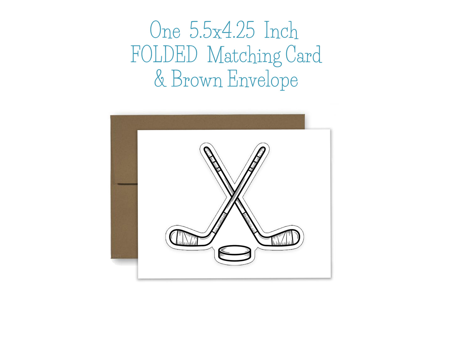 Hockey Notepad, Card and Stickers