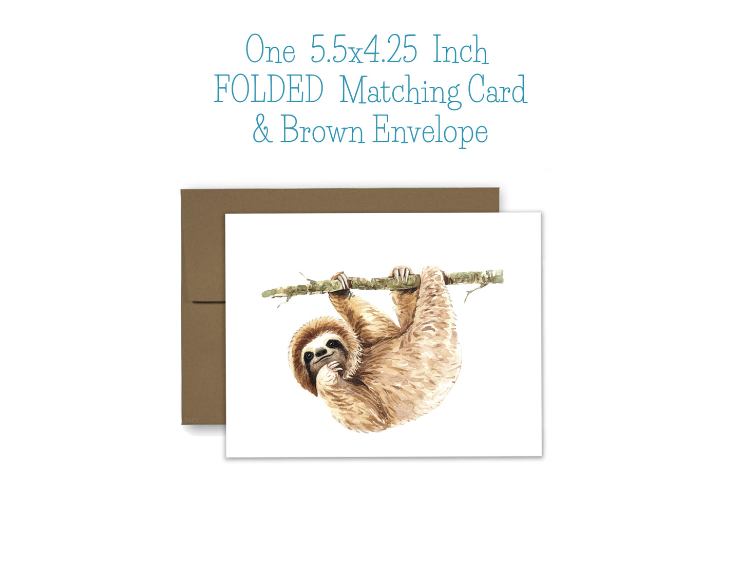 Sloth Notepad, Card and Stickers