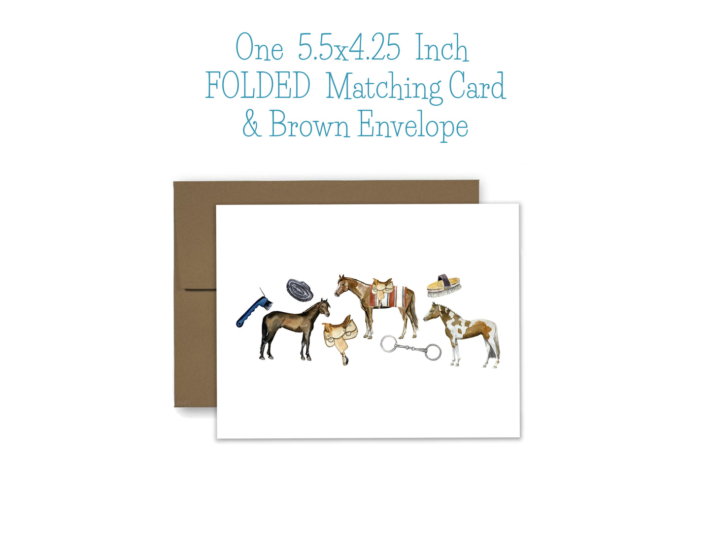 Western Horse Notepad, Card and Stickers