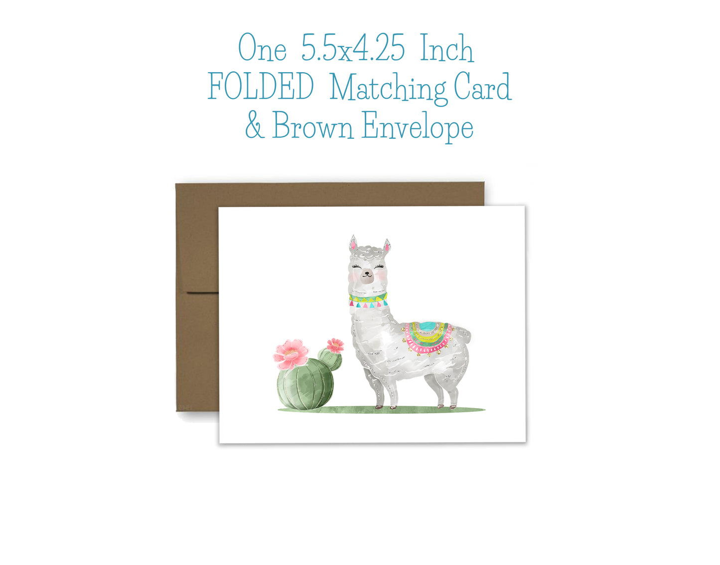 Llama Notepad, Card and Stickers
