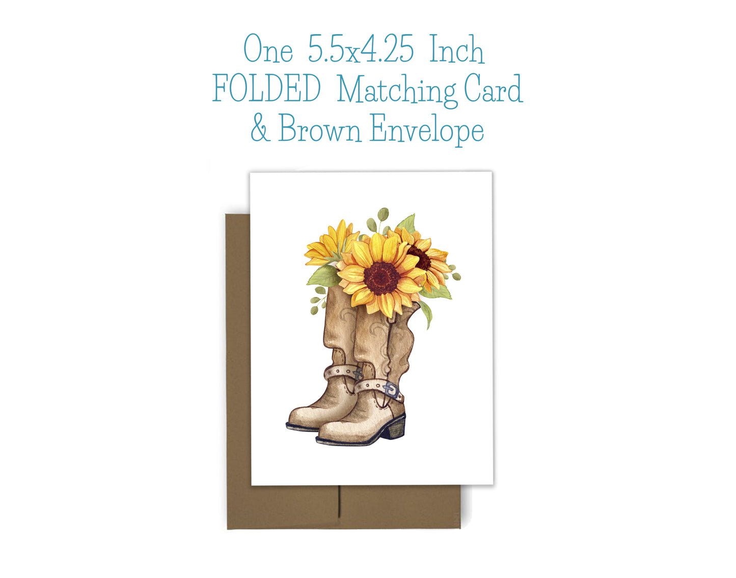 Cowgirl Notepad, Card and Stickers