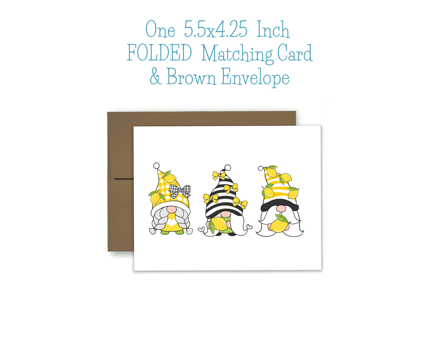 Lemon Gnome Notepad, Card and Stickers