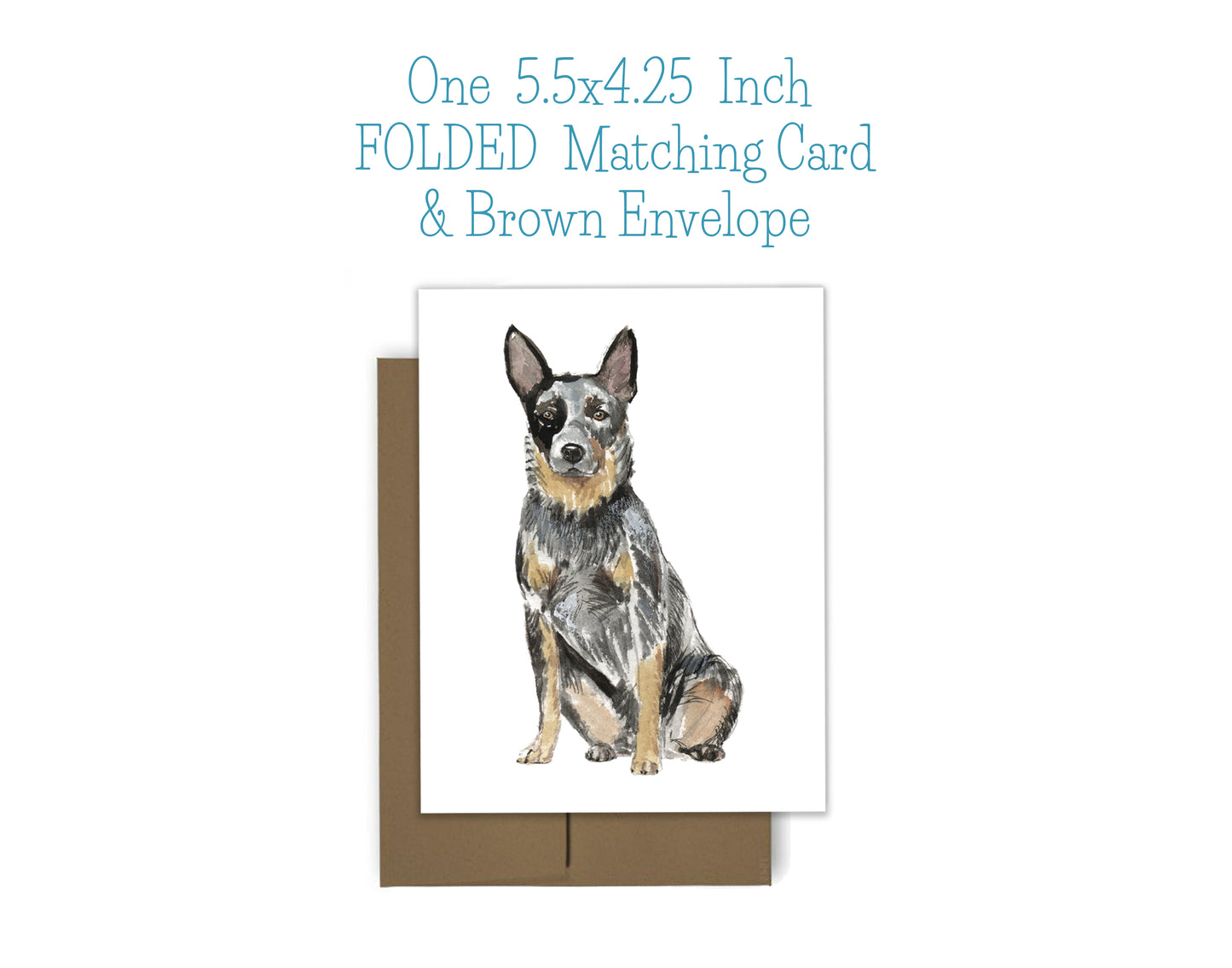 Australian Cattle Dog Notepad, Card and Stickers
