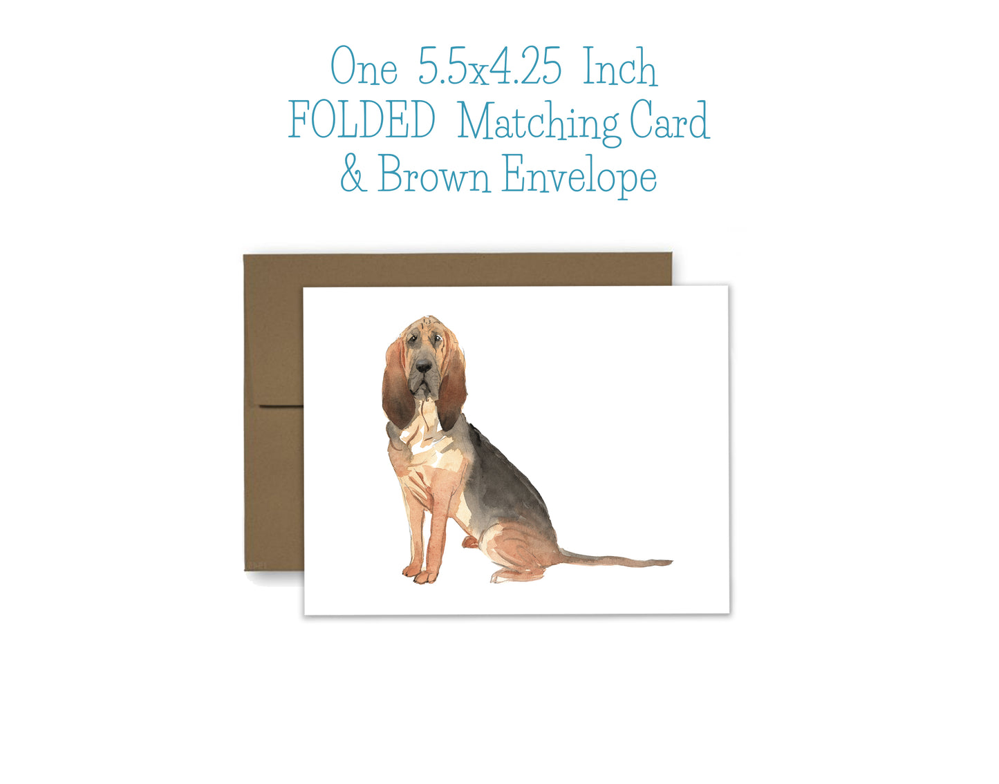 Bloodhound Dog Notepad, Card and Stickers