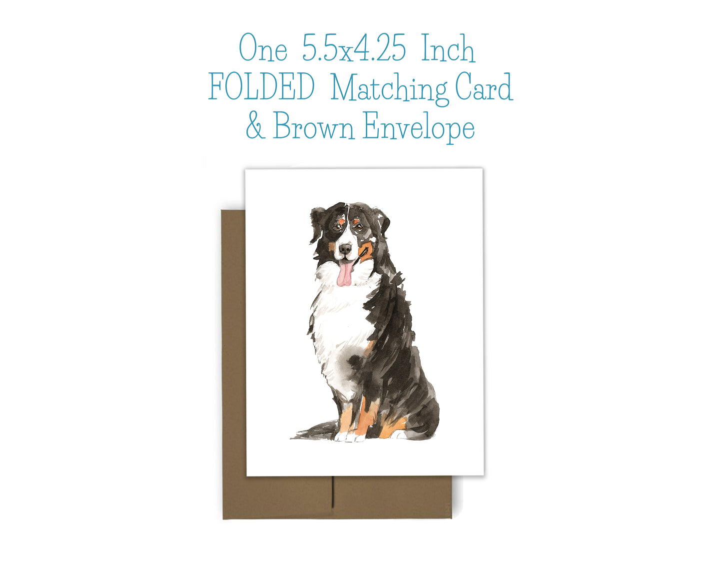 Bernese Mountain Dog Notepad, Card and Stickers