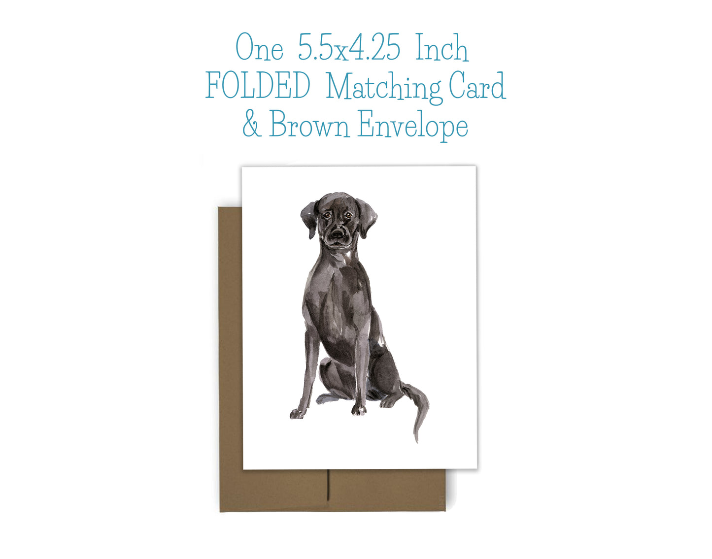 Black Labrador Dog Notepad, Card and Stickers