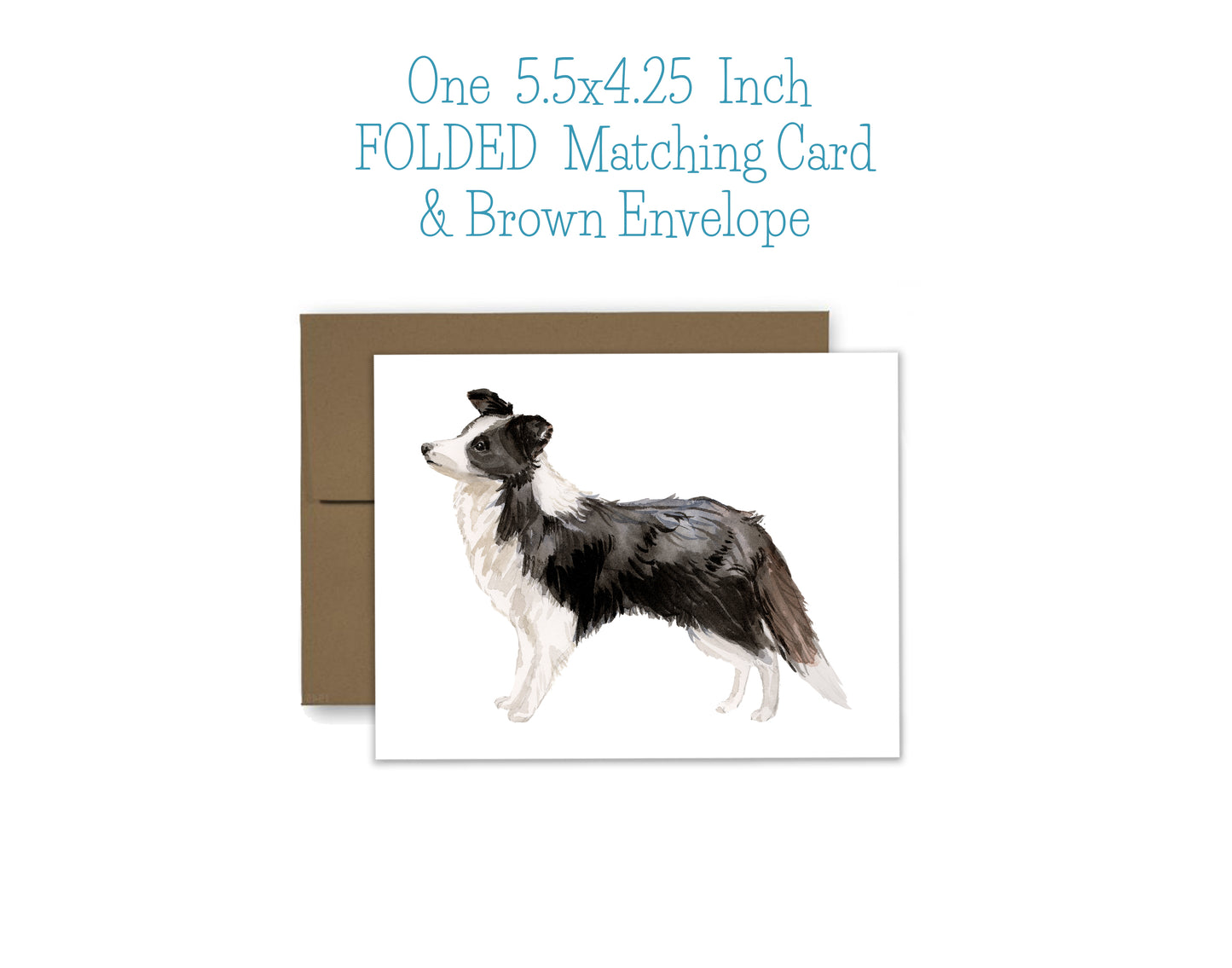 Border Collie Dog Notepad, Card and Stickers