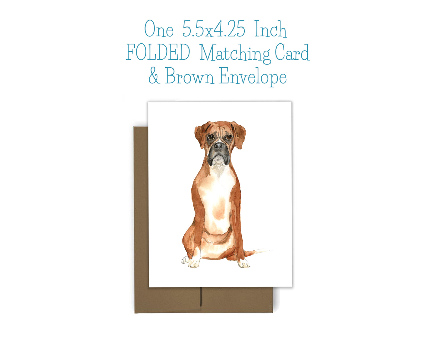 Boxer Dog Notepad, Card and Stickers