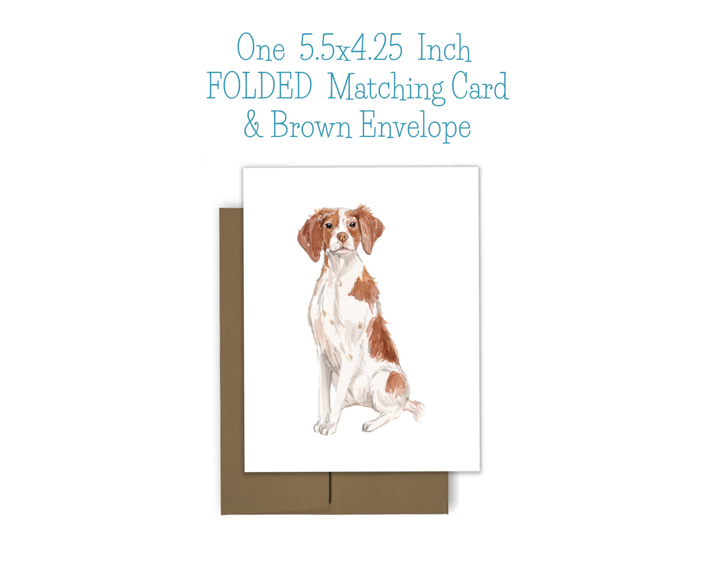Brittany Dog Notepad, Card and Stickers
