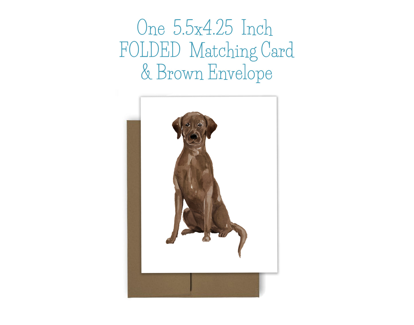 Chocolate Labrador Dog Notepad, Card and Stickers