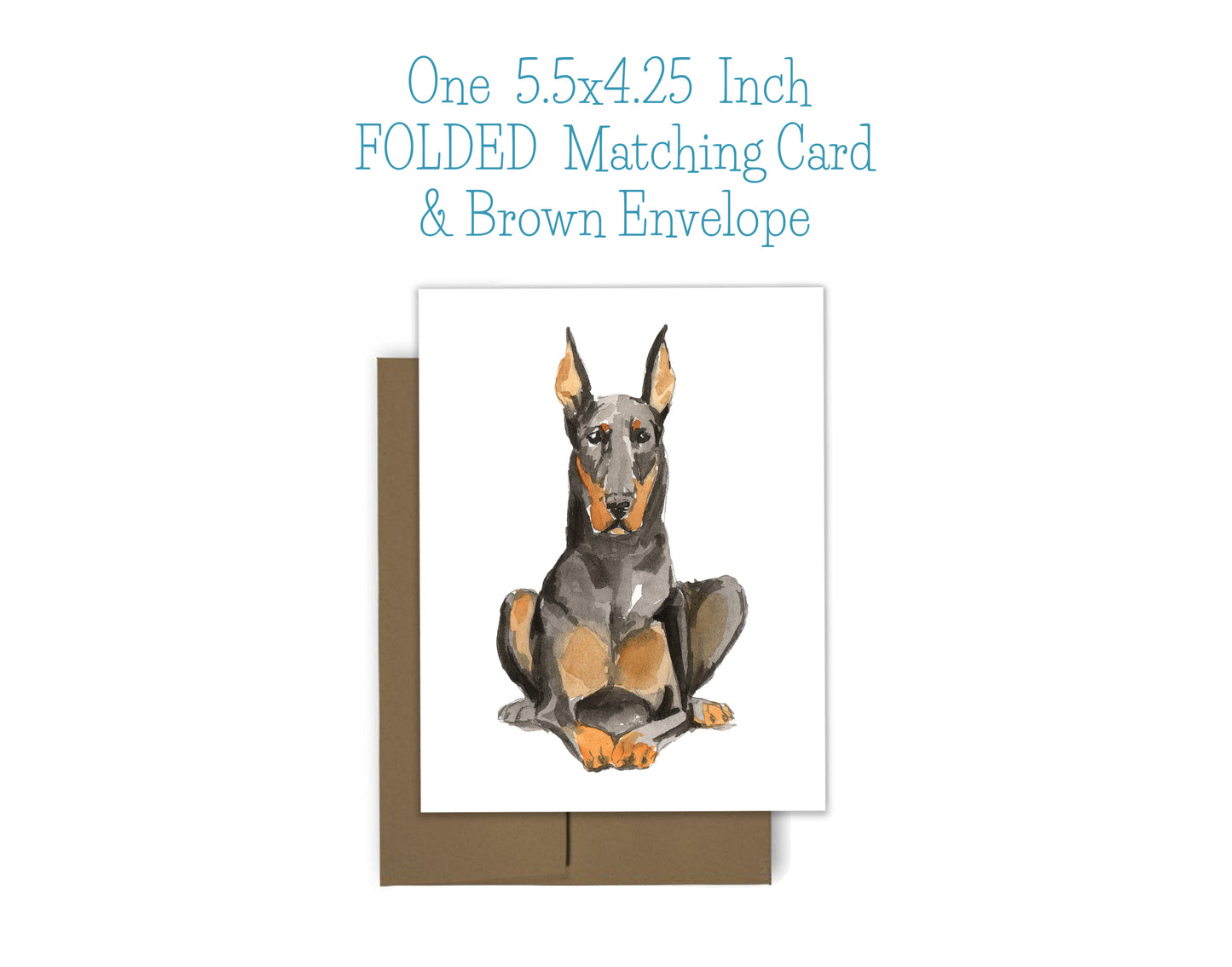 Doberman Dog Notepad, Card and Stickers