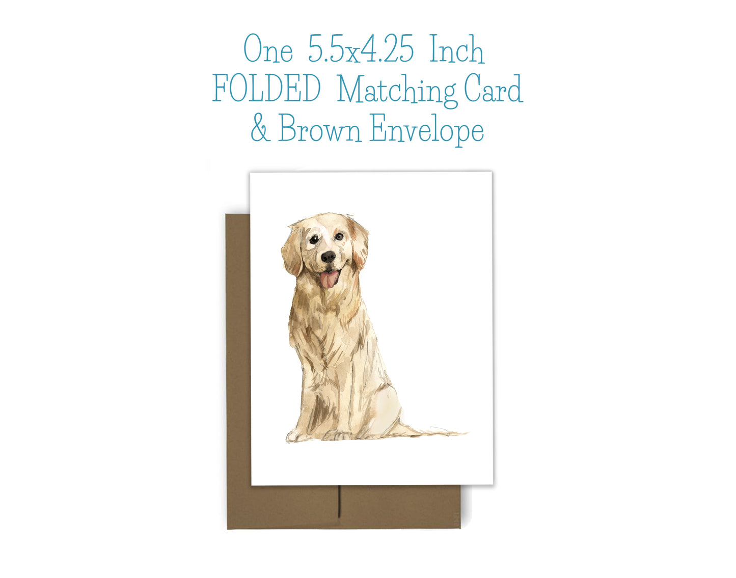 Golden Retriever Dog Notepad, Card and Stickers