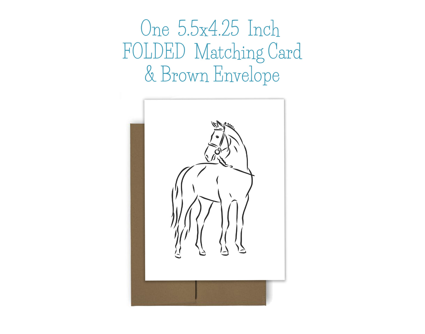 Horse Sketch Personalized Notepad and Stickers