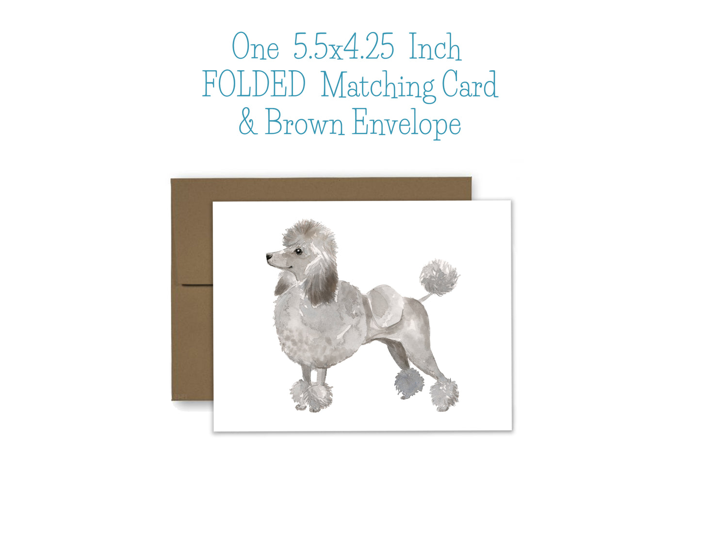 Standard Poodle Dog Notepad, Card and Stickers