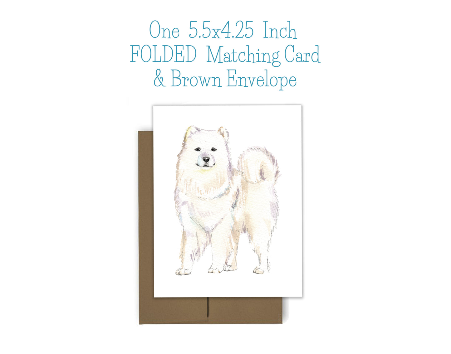 Samoyed Dog Notepad, Card and Stickers