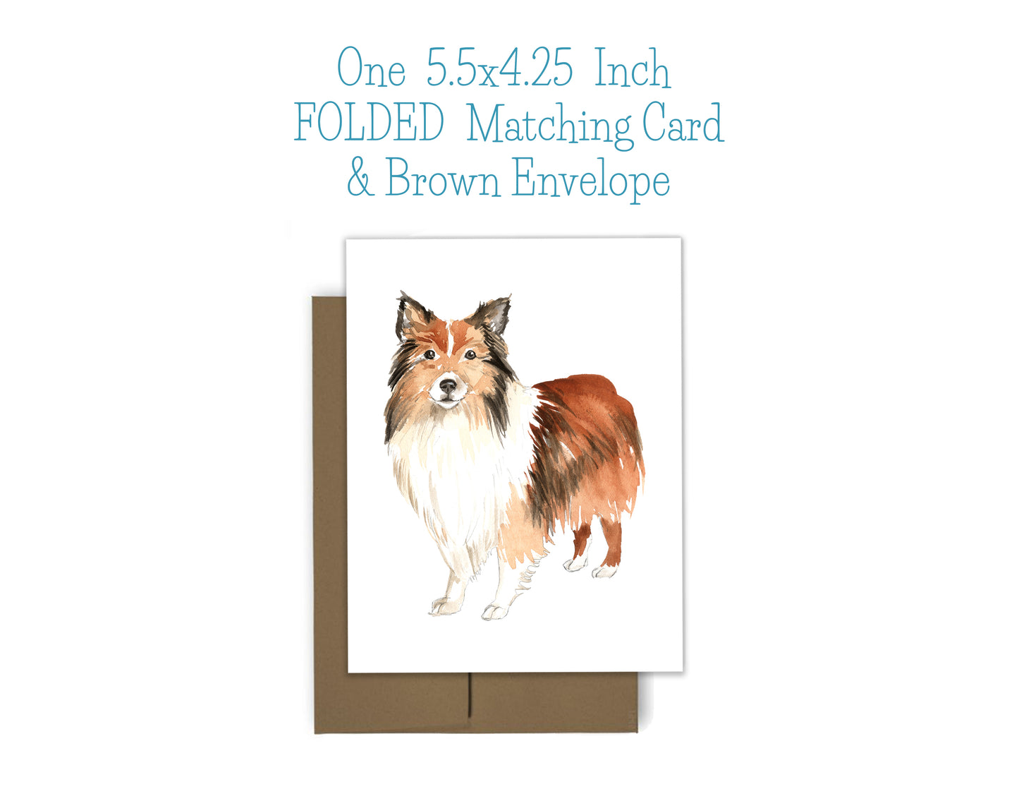 Shetland Sheepdog Dog Notepad, Card and Stickers