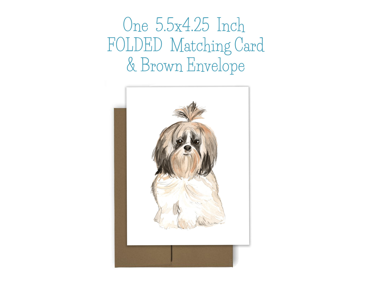 Shih Tzu Dog Notepad, Card and Stickers