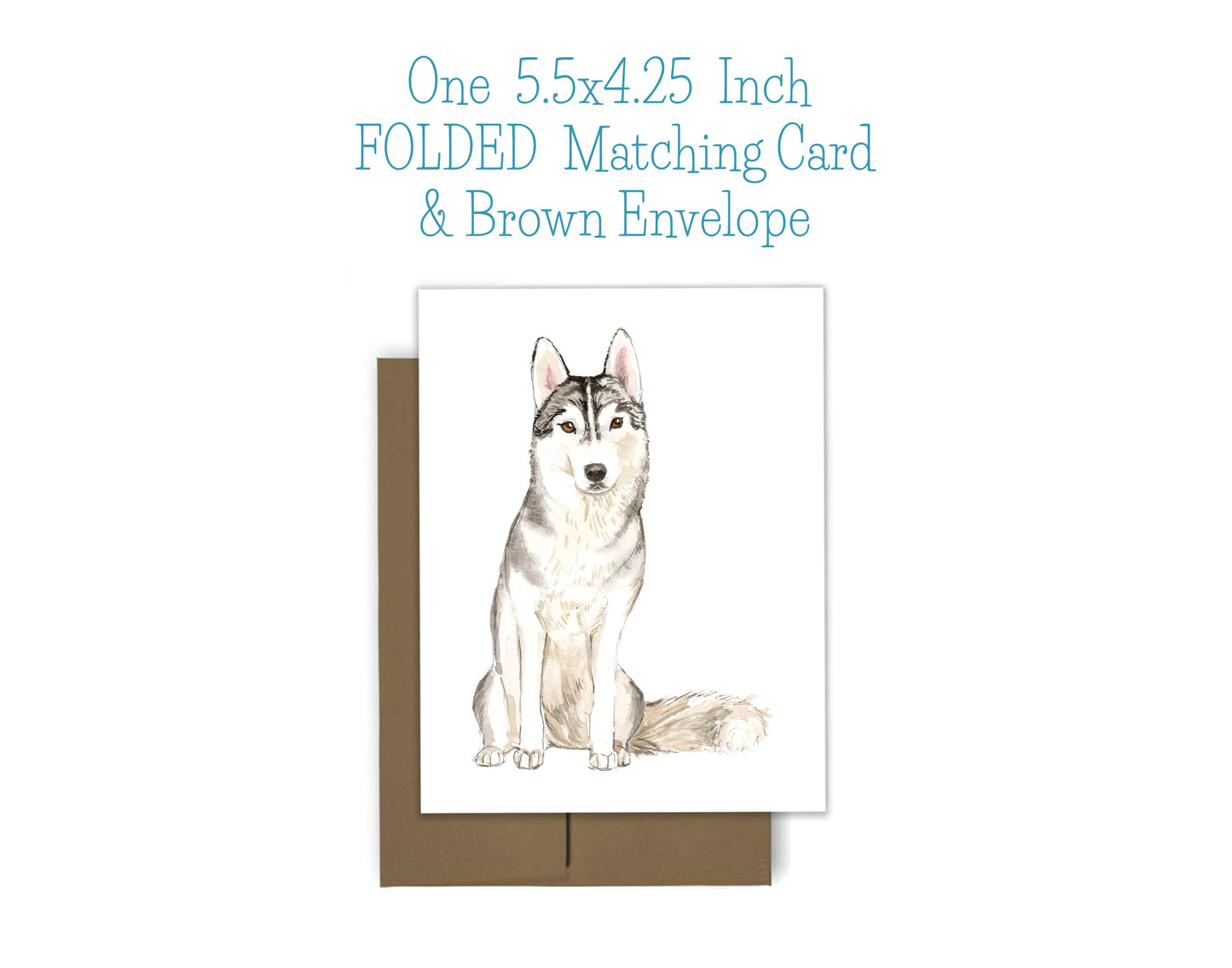 Siberian Husky Dog Notepad, Card and Stickers