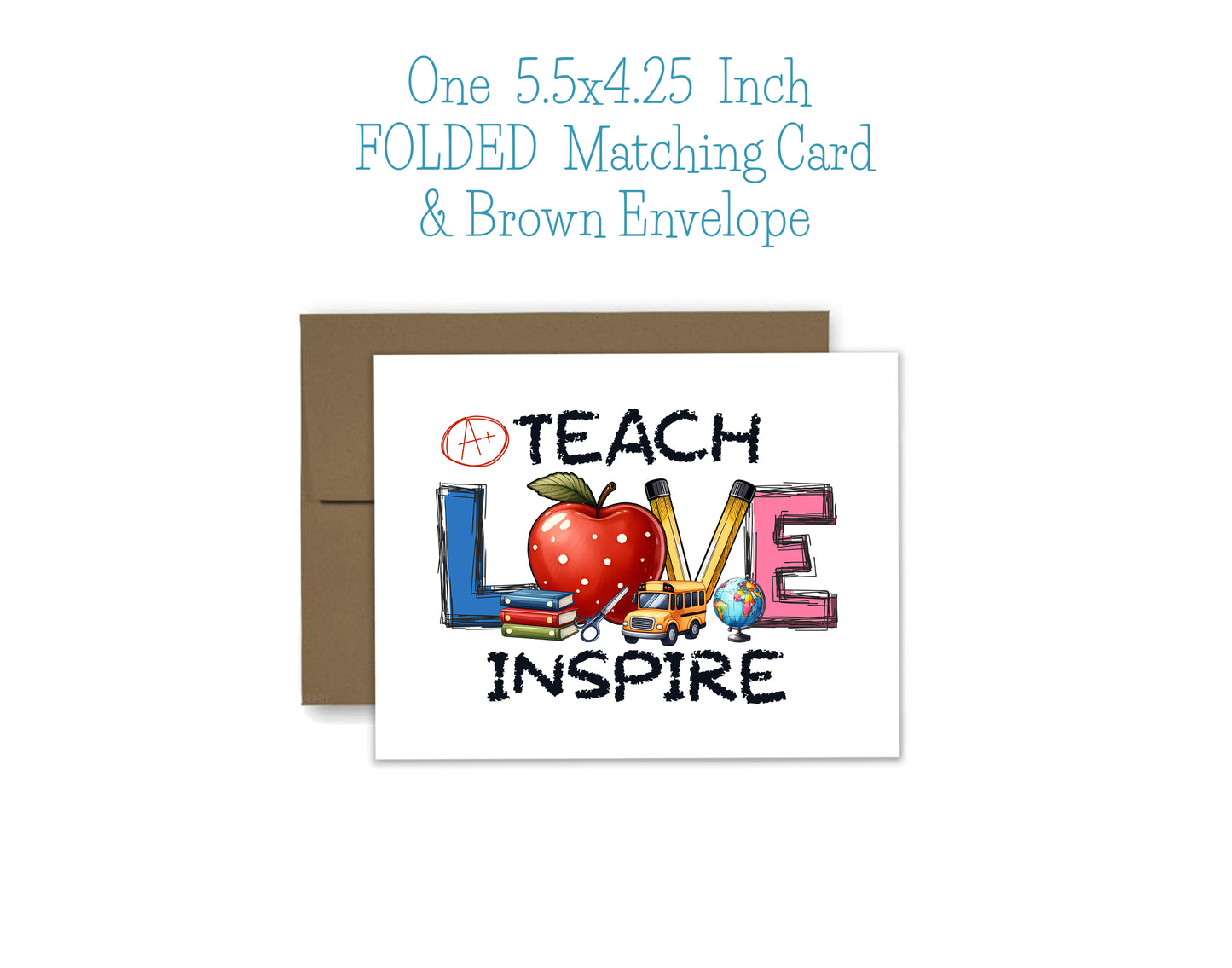 Teacher Notepad. Card and Stickers