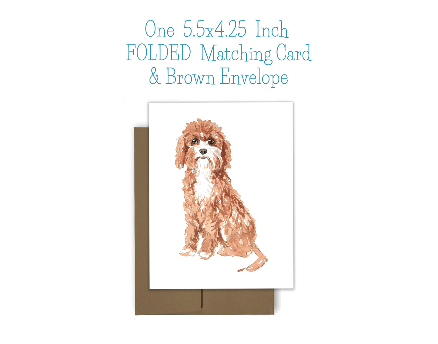 Cavapoo Dog Notepad, Card and Stickers