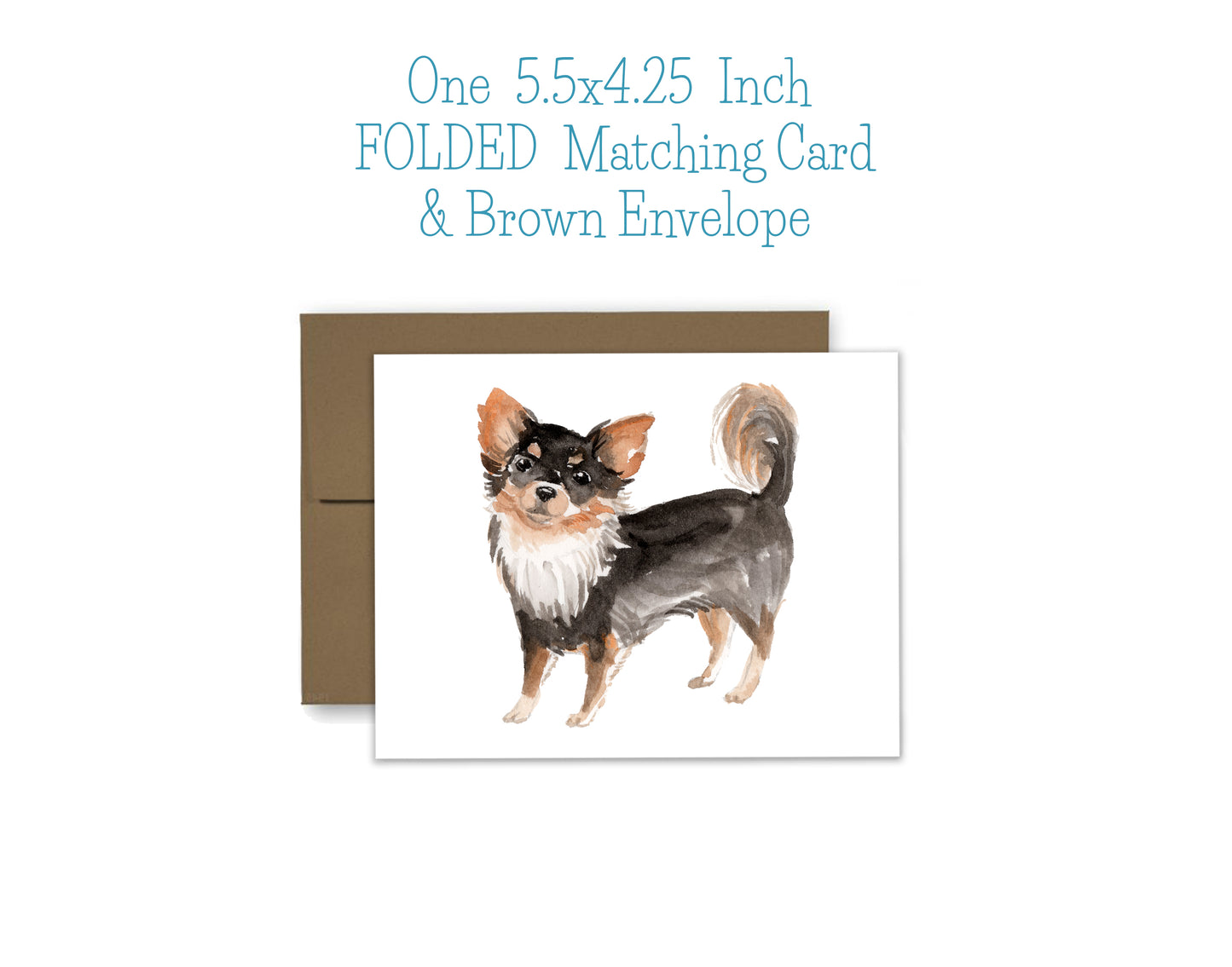 Chihuahua Tri Color Dog Notepad, Card and Stickers