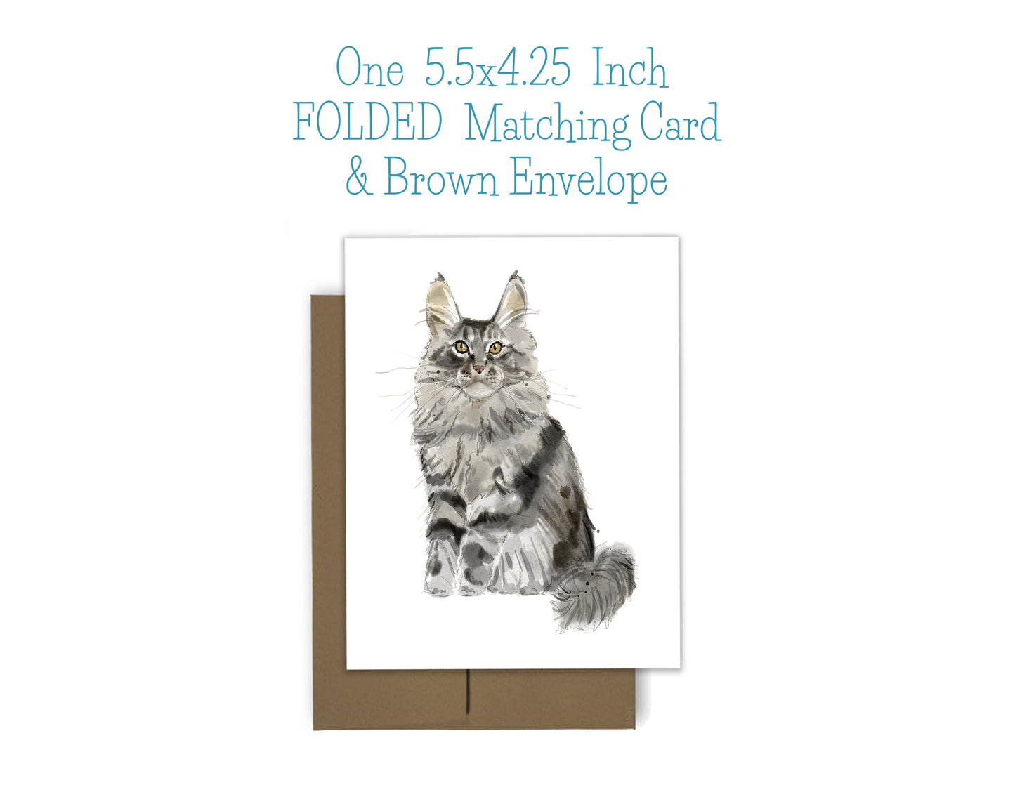 Maincoon Cat Personalized Notepad and Stickers