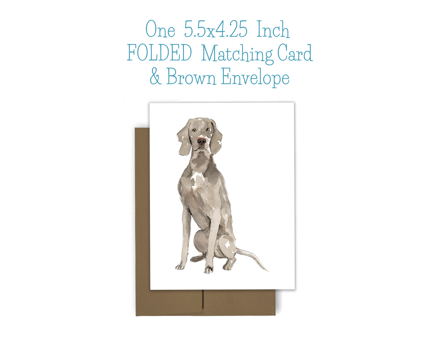 Weimaraner Dog Notepad, Card and Stickers