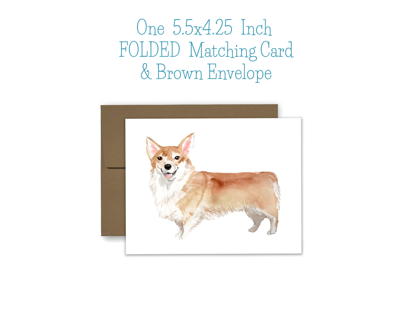 Welsh Corgi Dog Notepad, Card and Stickers