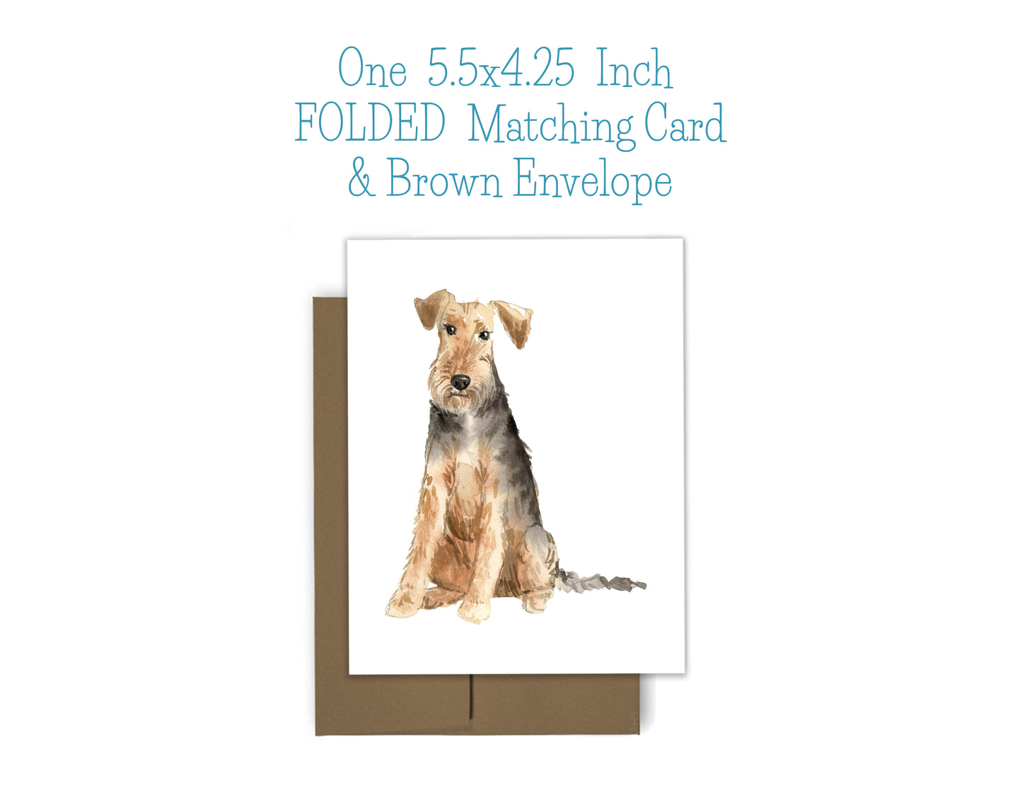 Welsh Terrier Dog Notepad, Card and Stickers