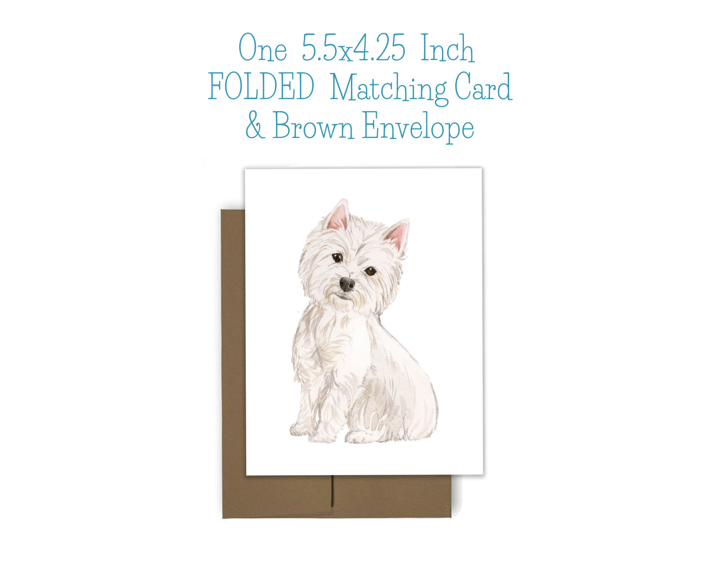 Westie Dog Notepad, Card and Stickers