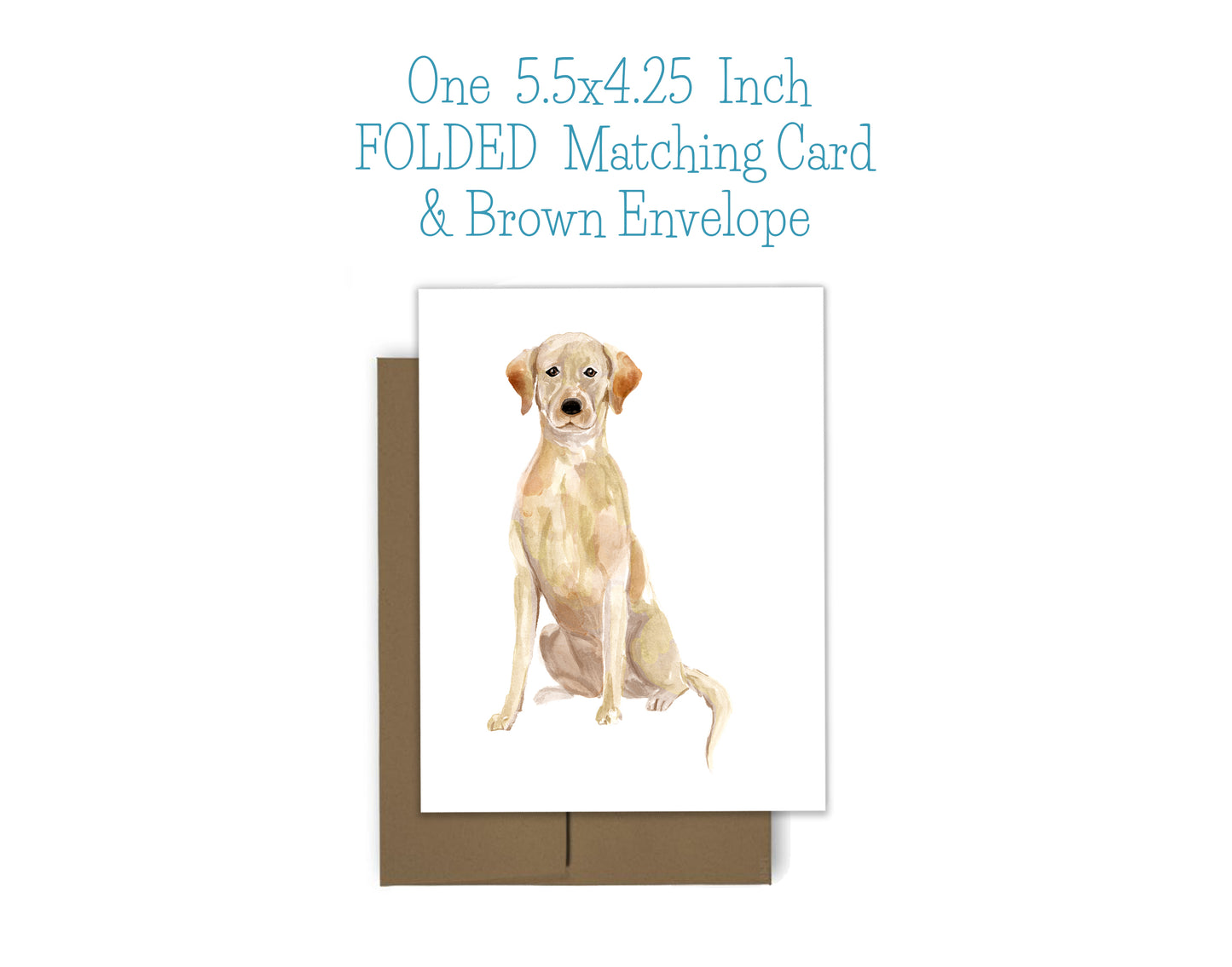 Yellow Labrador Dog Notepad, Card and Stickers