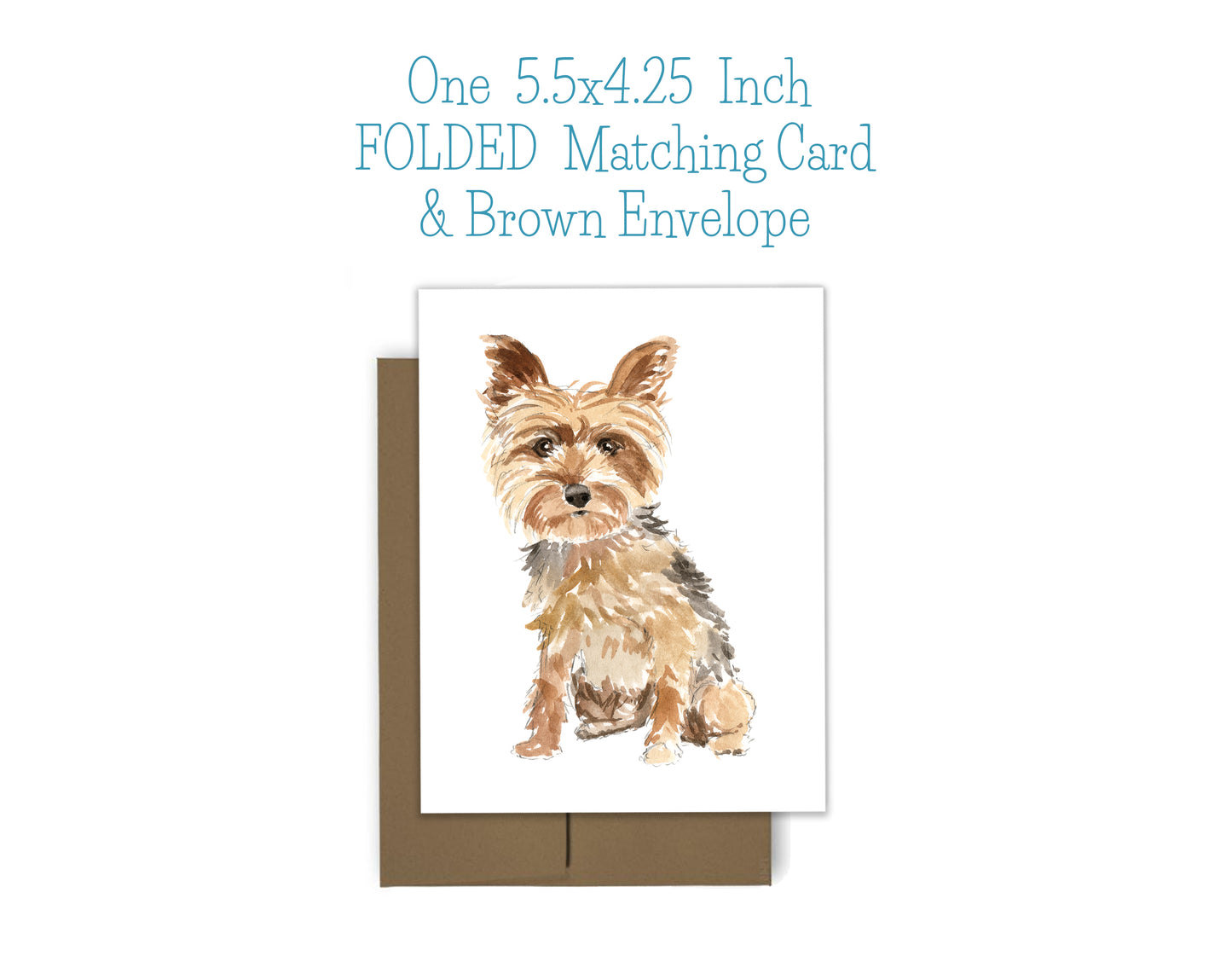 Yorkshire Terrier Dog Notepad, Card and Stickers