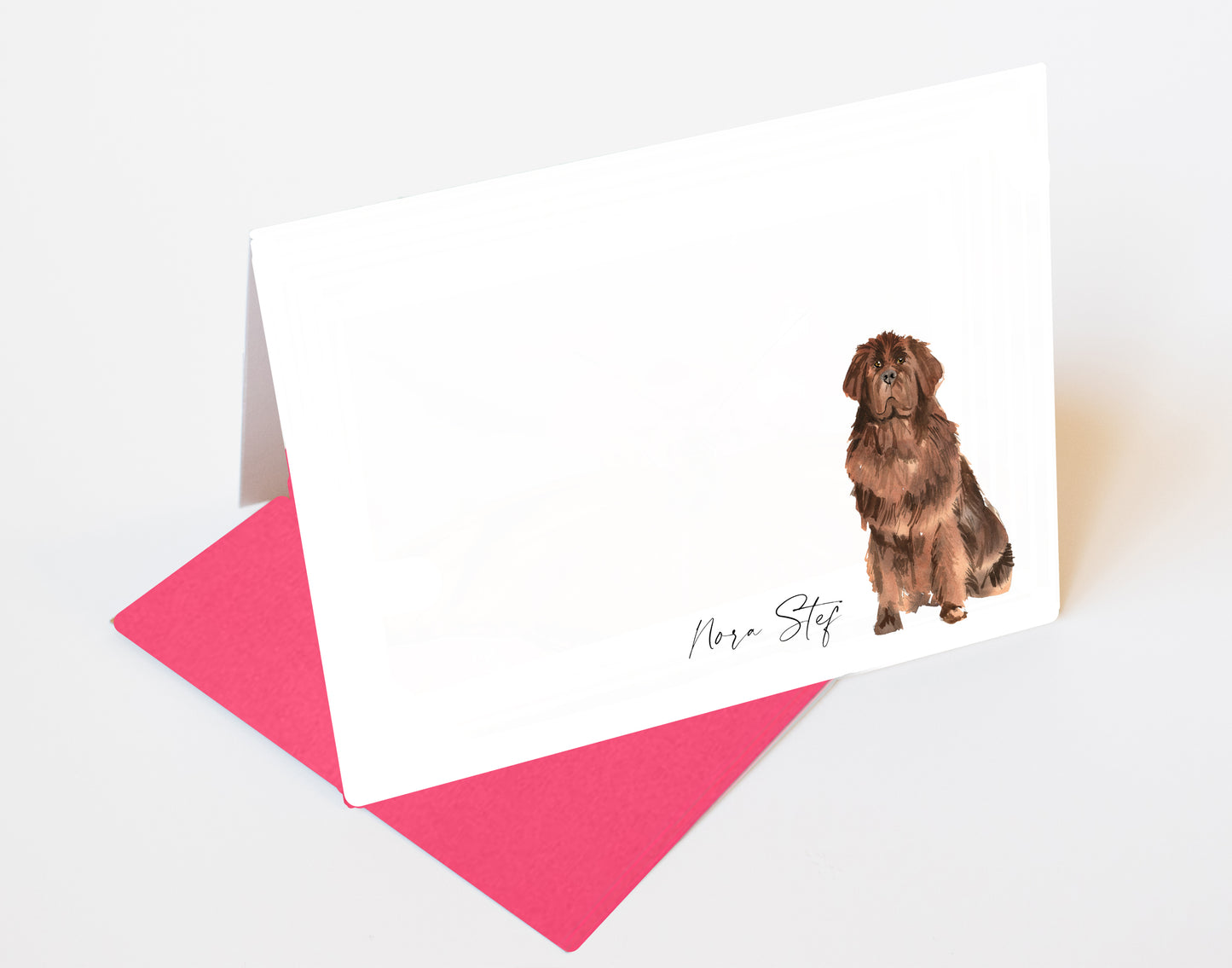 Brown Newfoundland Folded Note Cards and Stickers