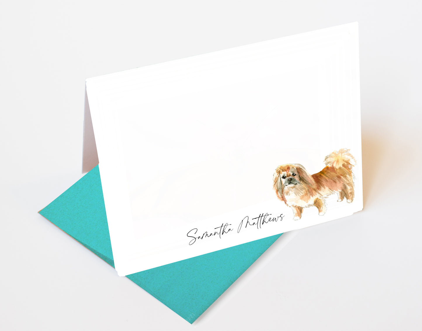 Pekingese Folded Note Cards and Stickers