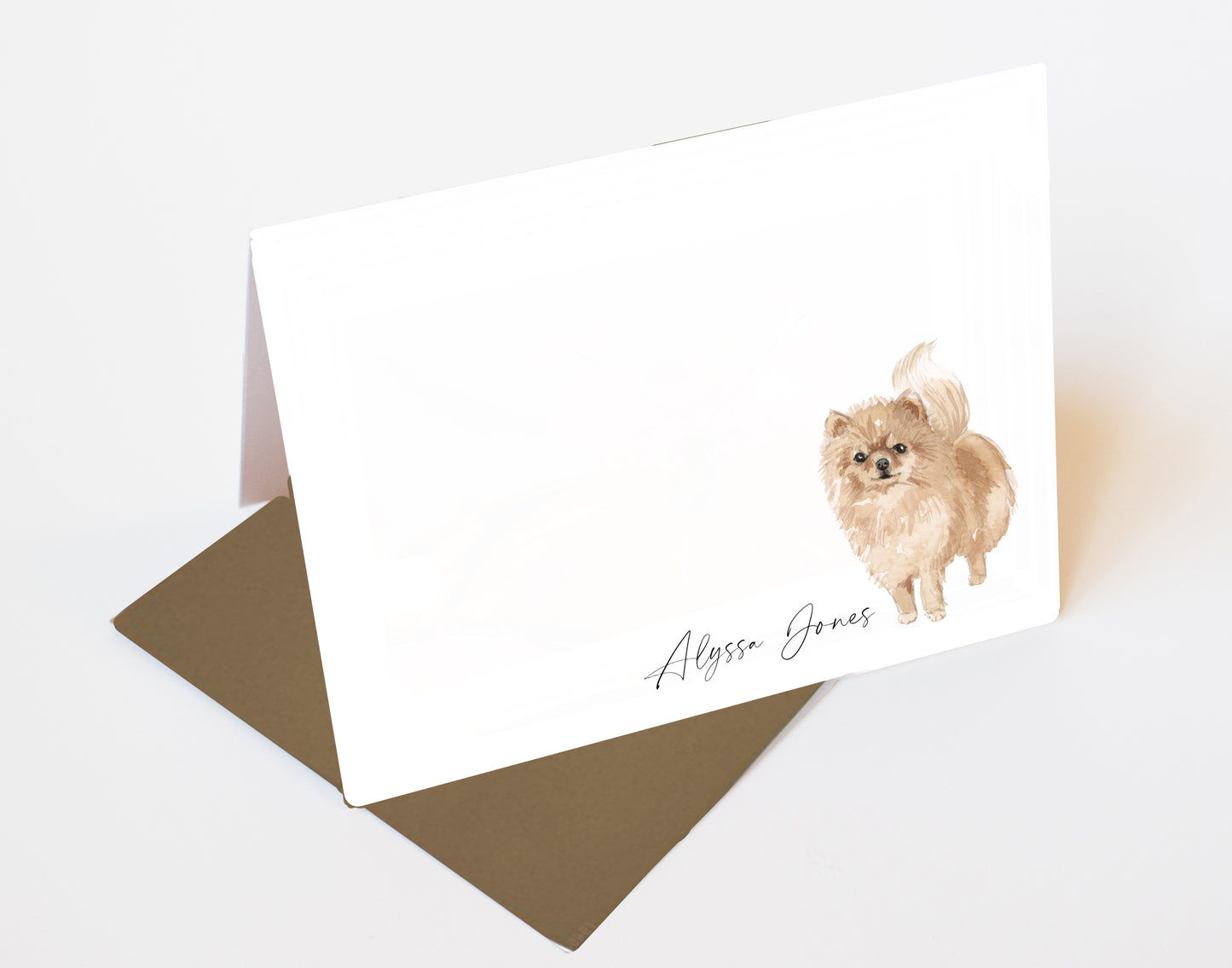 Pomeranian Folded Note Cards and Stickers