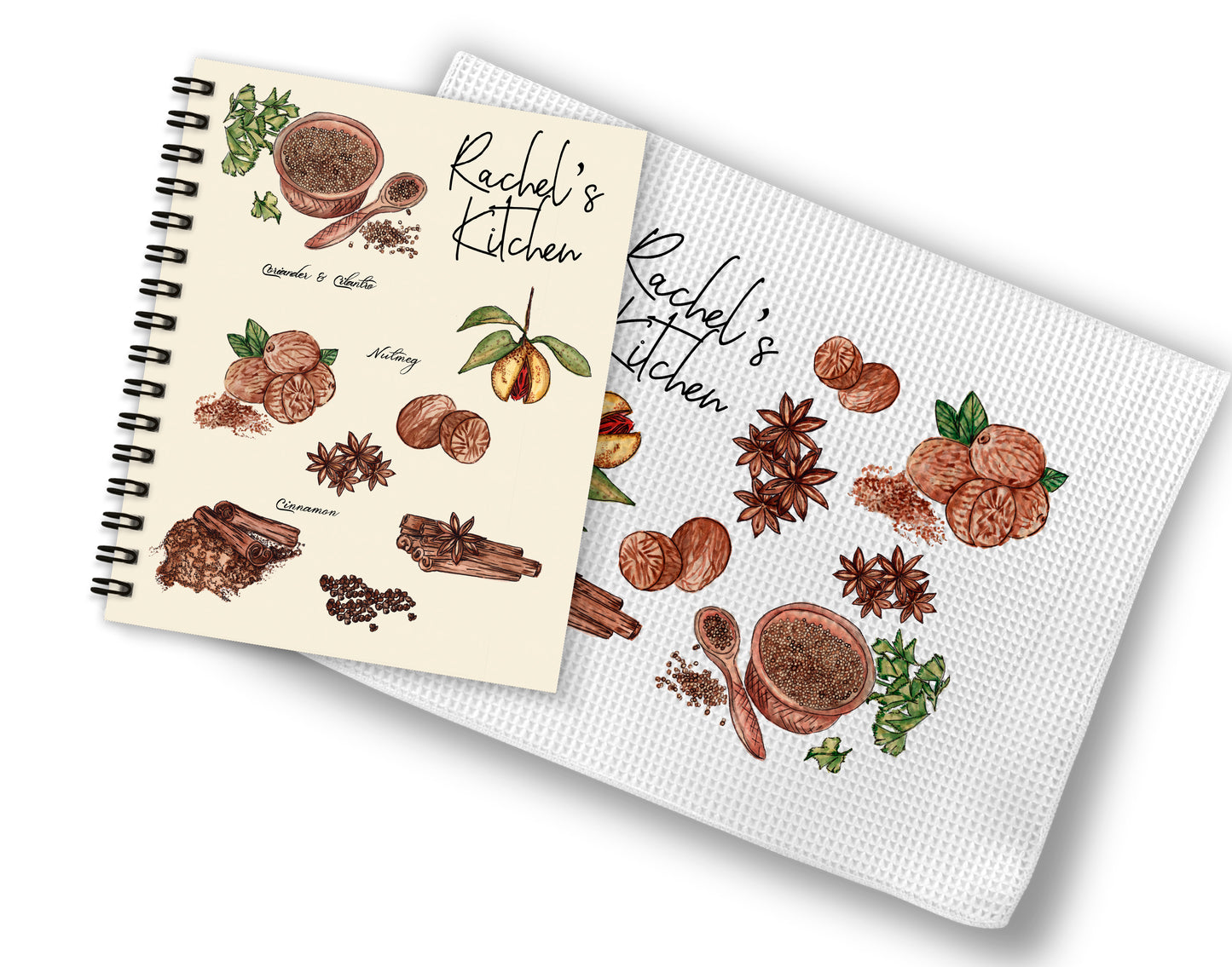 Spices Recipe Book and Towel
