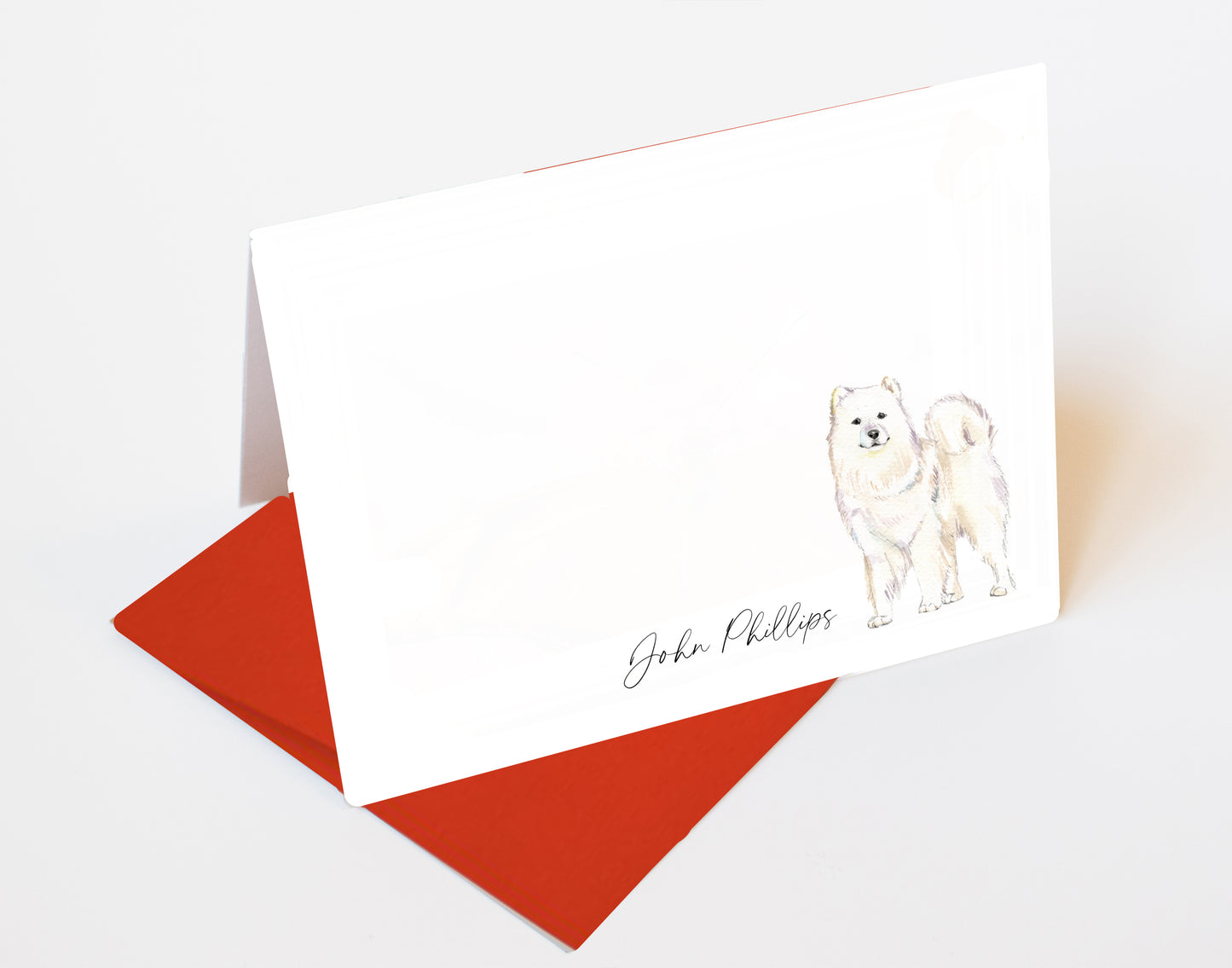 Samoyed Folded Note Cards and Stickers