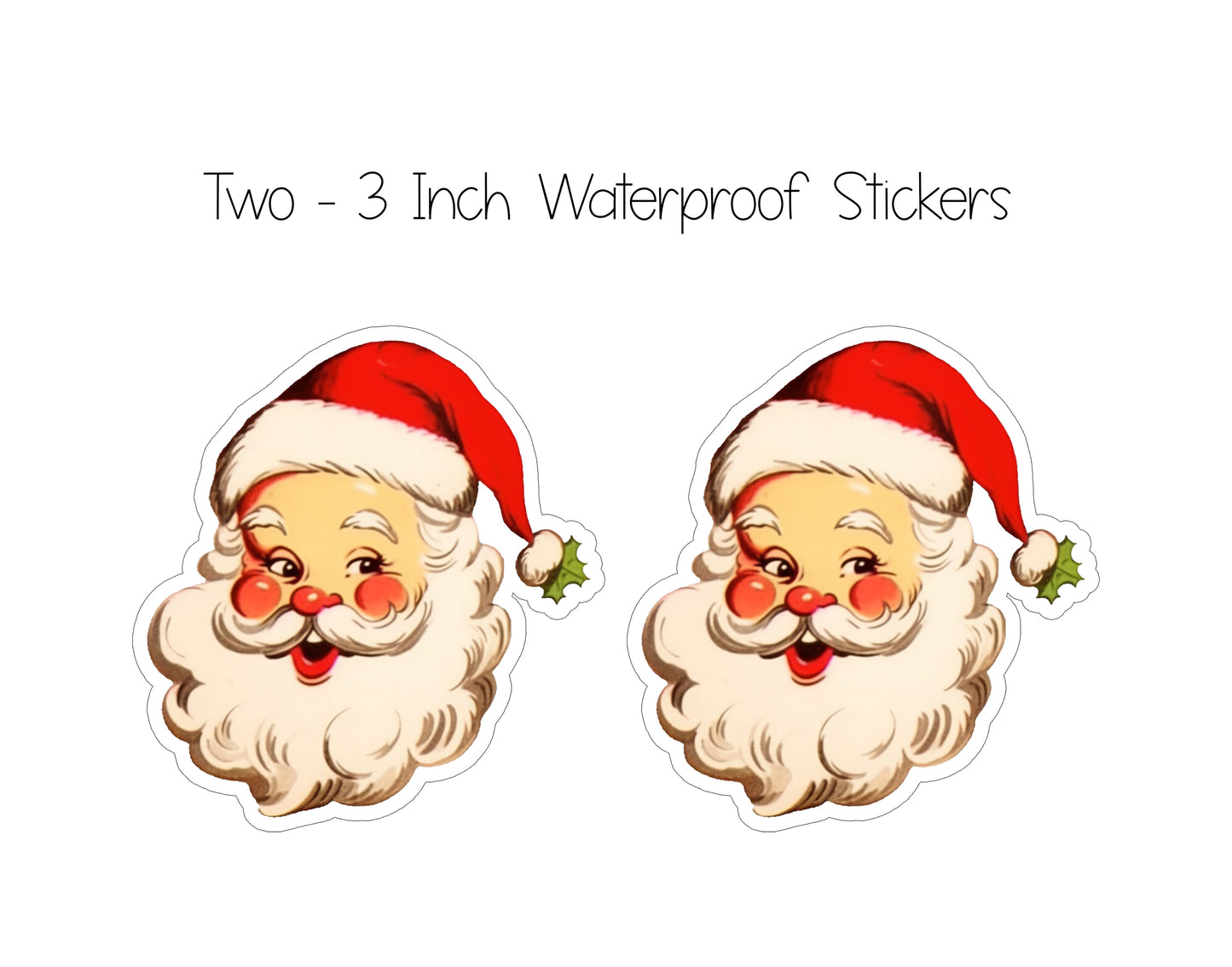 Santa and Bows Christmas Card