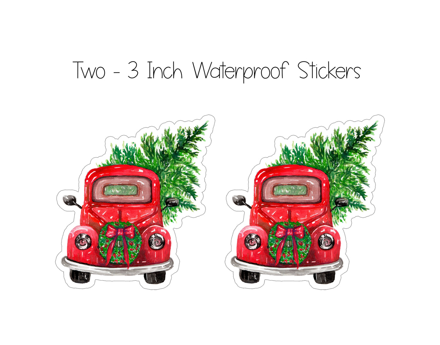 Watercolor Vintage Truck Christmas Cards