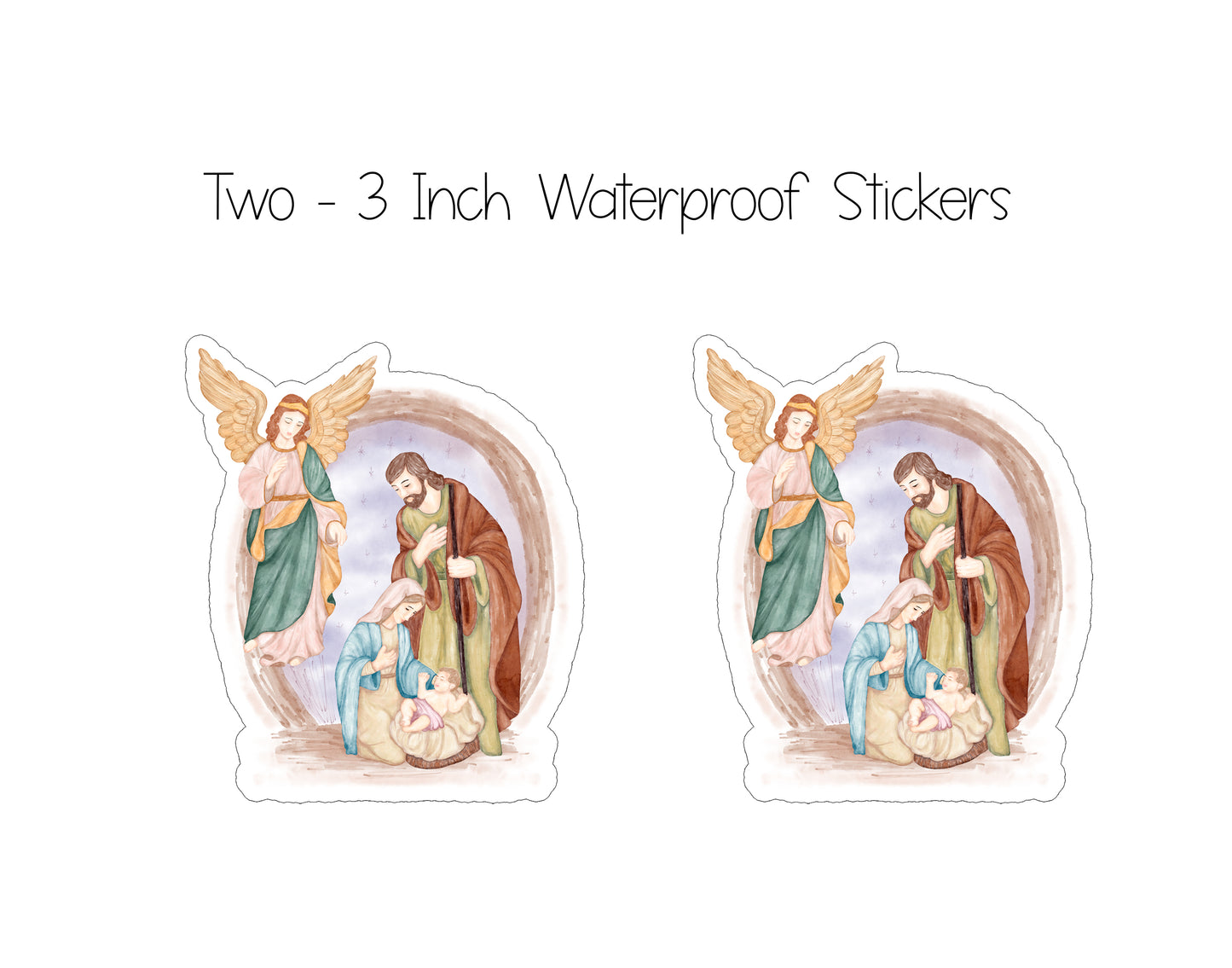 Watercolor Nativity Christmas Cards