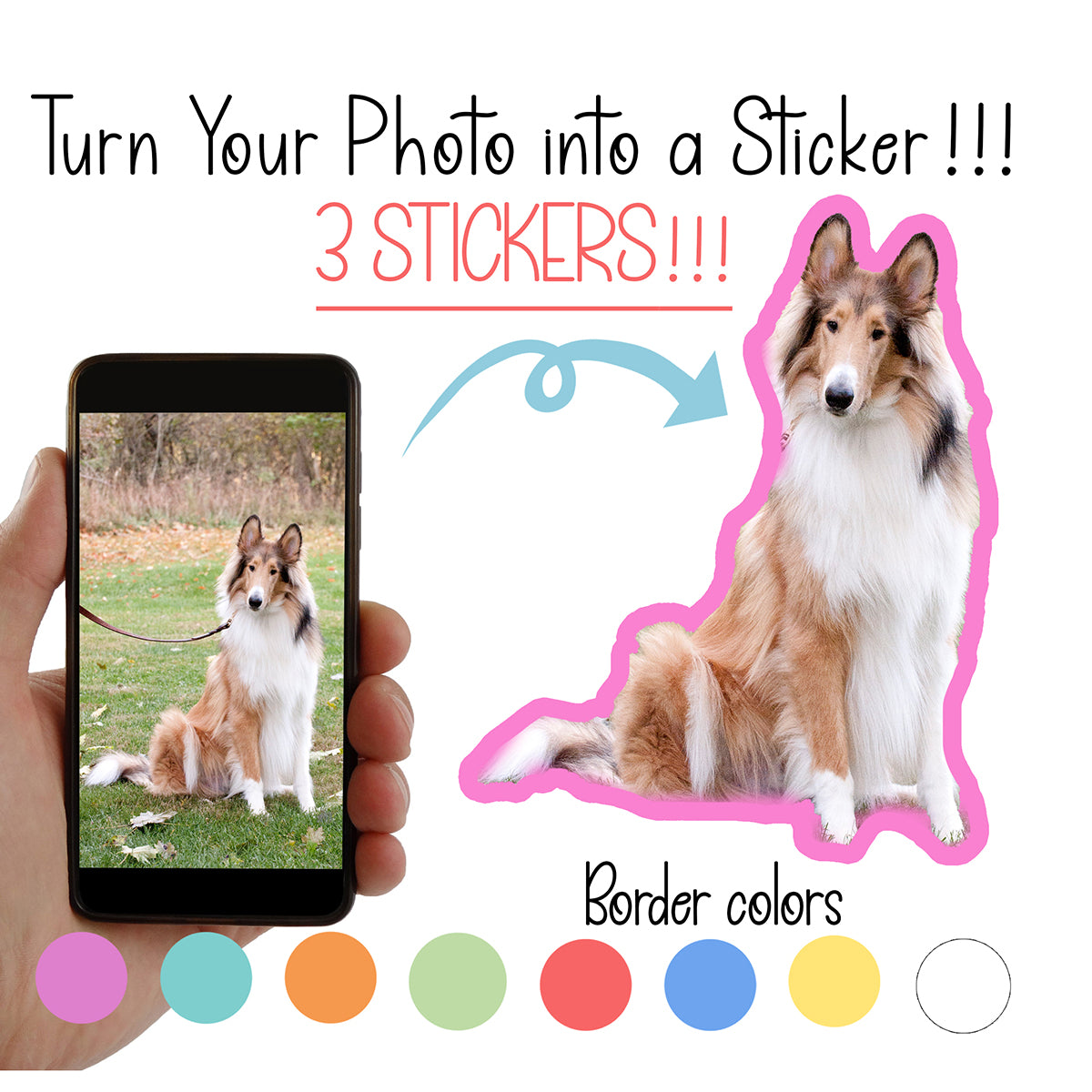 Custom Pet Sticker from a Photograph