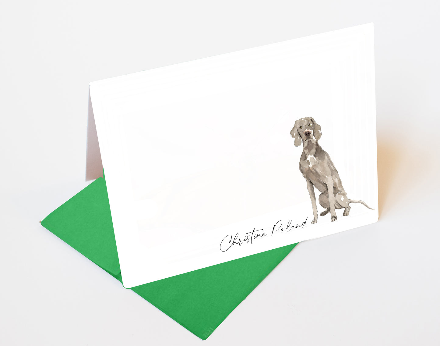 Weimaraner Folded Note Cards and Stickers