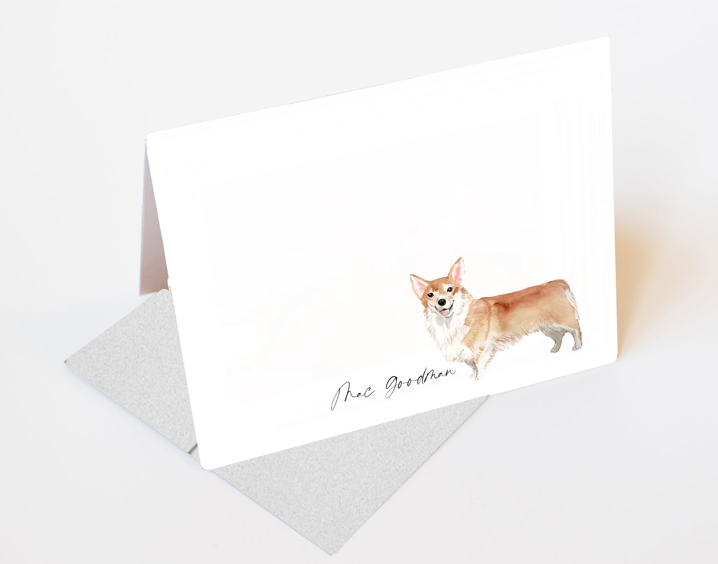 Welsh Corgi Folded Note Cards Stickers