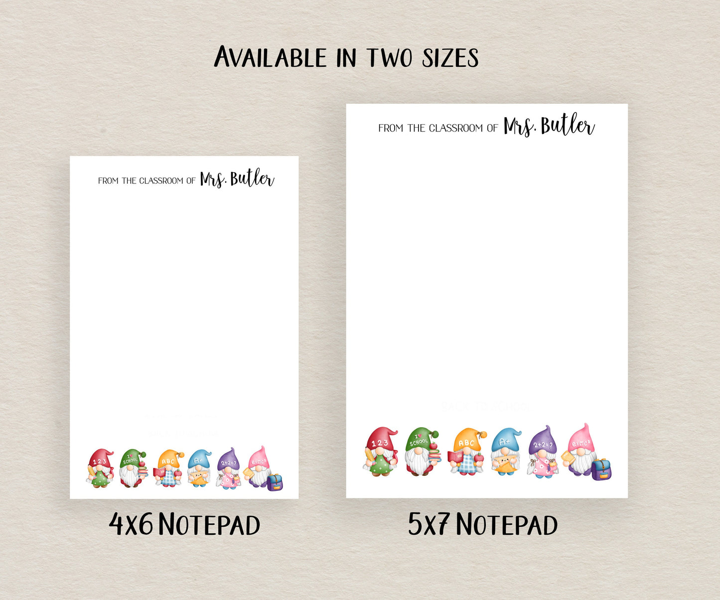 Teacher Notepad, Card and Stickers